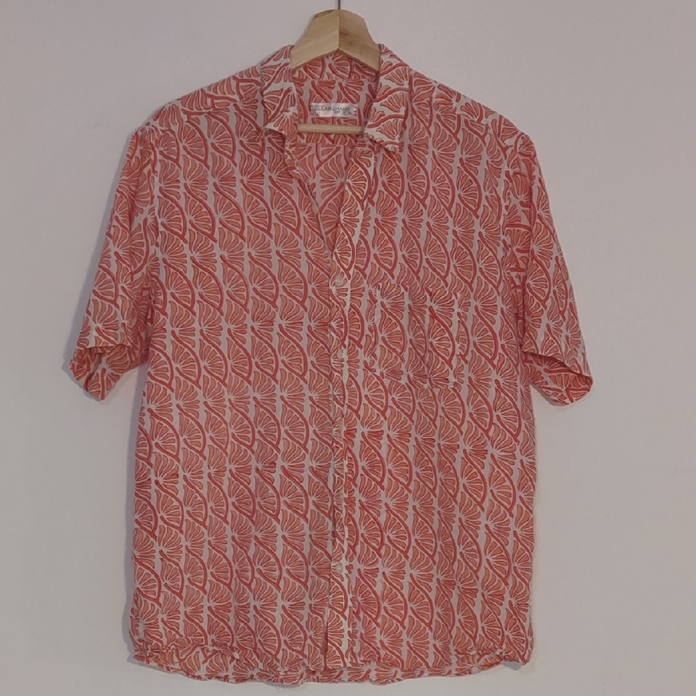 Gulab Chand Lightweight Cotton Button Down Shirt Size: 42 (Large)